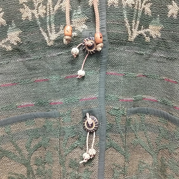 Flashback Mixed Media Green Jacket NWT - Picture 3 of 7